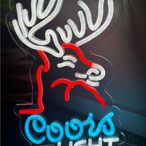 COORS LIGHT BUCK NEON SIGN